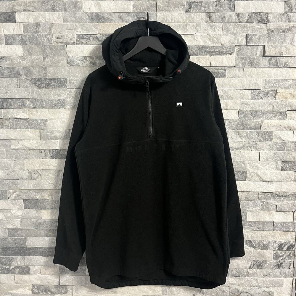 Montec Echo Hood Tempest Ski Snowboard Pullover Black Soft Jacket Men's Medium